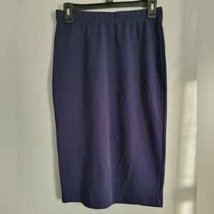 Elegant Navy Pencil Skirt